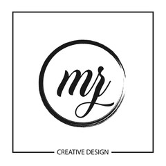 Initial Letter MZ Logo Template Design Vector Illustration