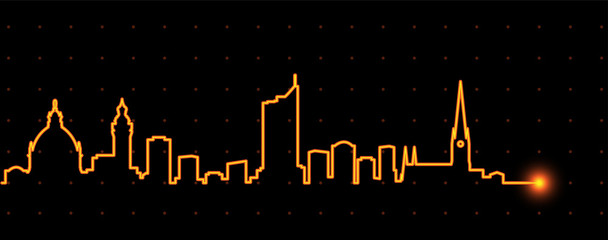 Obraz premium Leipzig Light Streak Skyline