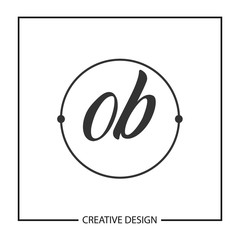 Initial Letter OB Logo Template Design Vector Illustration