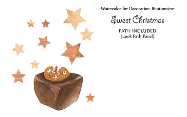 Sweet vignettes with chocolates and golden stars