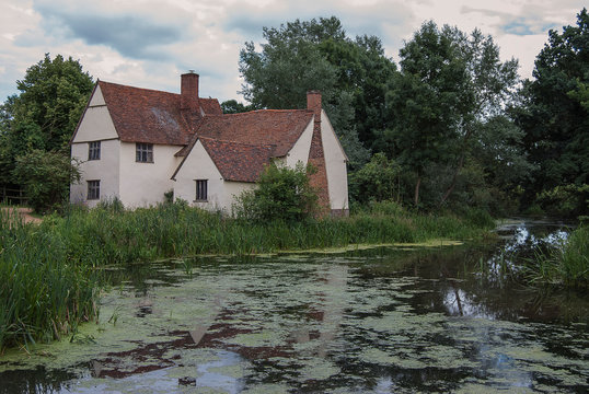 Willy Lott's Cottage in Flatford, Suffolk UK made famous by the artist John Constable