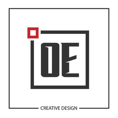 Initial Letter OE Logo Template Design Vector Illustration