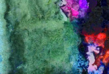 Detailed close-up grunge multi color abstract background. Dry brush strokes hand drawn oil painting on canvas texture. Creative simple pattern for graphic work, web design or wallpaper. 