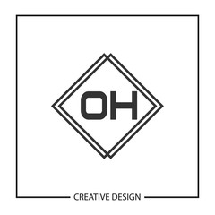 Initial Letter OH Logo Template Design Vector Illustration