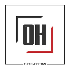 Initial Letter OH Logo Template Design Vector Illustration