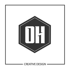 Initial Letter OH Logo Template Design Vector Illustration