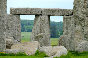 Stonehenge - viel besuchte Touristenattraktion, besondere Detailansicht