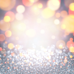 Obraz na płótnie Canvas Shiny blurred bokeh background with lights.