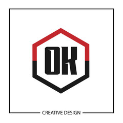 Initial Letter OK Logo Template Design Vector Illustration