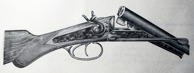 HISTORISCHE JAGDWAFFE . DOPPELSCHROTGEWEHR 1914