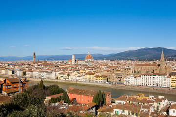 Obraz premium Florence aerial view, tuscany, Italy