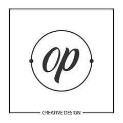 Initial Letter OP Logo Template Design Vector Illustration