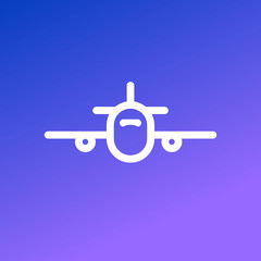 Airplane icon isolated. Airplane modern symbol for graphic and web design. Flat vector illustration. eps10