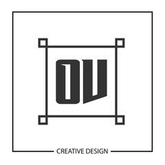 Initial Letter OV Logo Template Design Vector Illustration