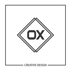 Initial Letter OX Logo Template Design Vector Illustration