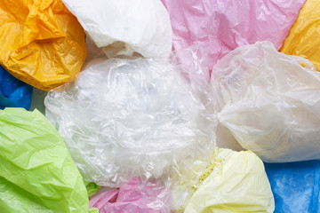 Colorful plastic bags