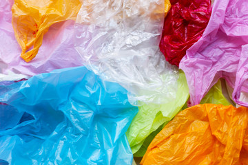 Colorful plastic bags