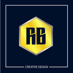 Initial Letter RB Logo Template Design Vector Illustration