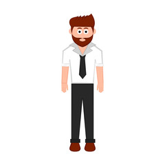 Isolated hipster cartoon character. Vector illustration design