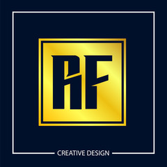 Initial Letter RF Logo Template Design Vector Illustration