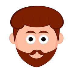 Isolated hipster avatar image. Vector illustration design