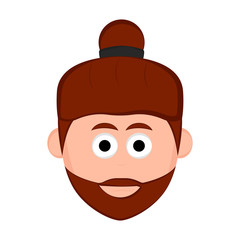 Isolated hipster avatar image. Vector illustration design