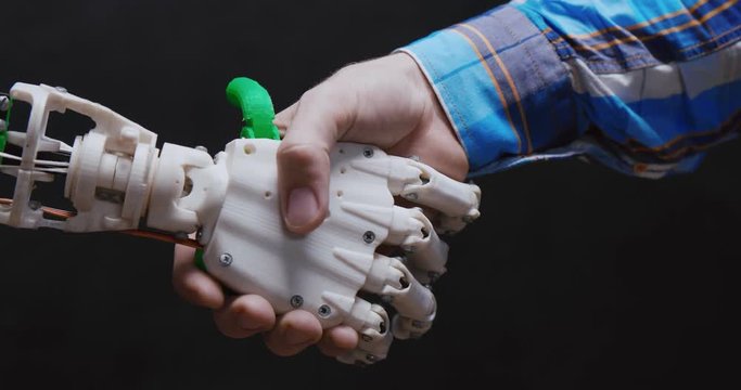 shake bionic arm robo prosthetic device this is a futuristic medicine telekinesis neuroscience robotic technology.