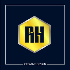 Initial Letter RH Logo Template Design Vector Illustration