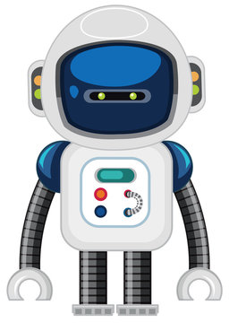 A robot on white background