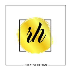 Initial Letter RH Logo Template Design Vector Illustration