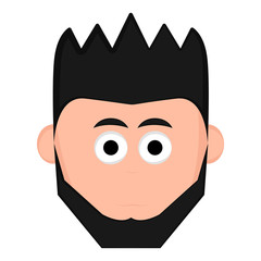 Isolated hipster avatar image. Vector illustration design