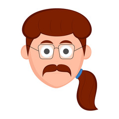 Isolated hipster avatar image. Vector illustration design