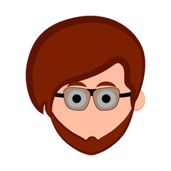 Isolated hipster avatar with glasses. Vector illustration design
