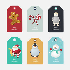 Set of Christmas Tag