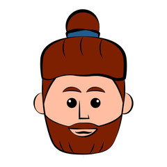 Isolated hipster avatar image. Vector illustration design