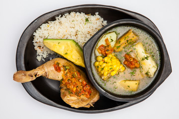 Traditional Colombian soup from the region of Valle del Cauca called sancocho