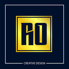 Initial Letter RO Logo Template Design Vector Illustration