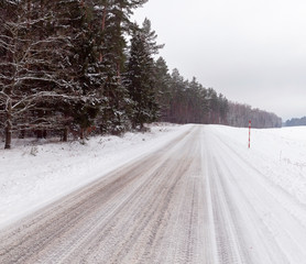 Obraz premium Road in winter