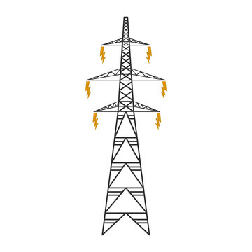 Isolated electrical tower image. Vector illustration design