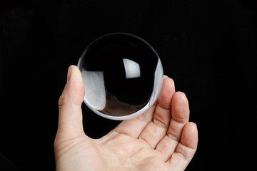 Transparent crystal ball