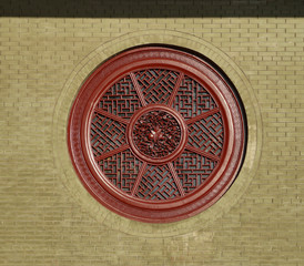 Active monastery Baolin Temple, Shunde, Foshan, Guangdong, China - a Buddhist temple that inherits the legal tradition of Lingnan Buddhism. Fragment of decor.