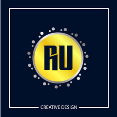 Initial Letter RU Logo Template Design Vector Illustration