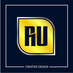Initial Letter RU Logo Template Design Vector Illustration