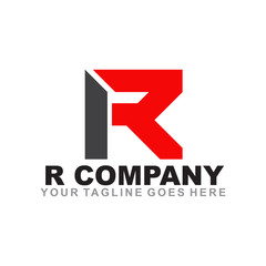 R letter logo design vector template
