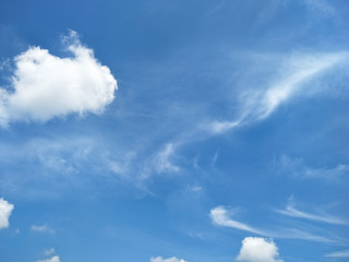 Naklejka na ściany i meble blue sky with withe clouds