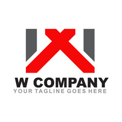 W letter logo design vector template