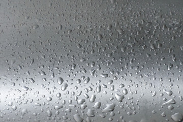 Water droplets in sink