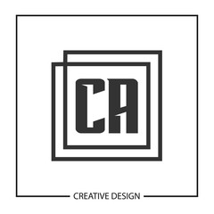 Obraz premium Initial Letter CA Logo Template Design Vector Illustration