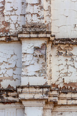 Peeling paint from old cement rendered building in Gulgong region , NSW Australia