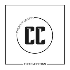 Initial Letter CC Logo Template Design Vector Illustration
